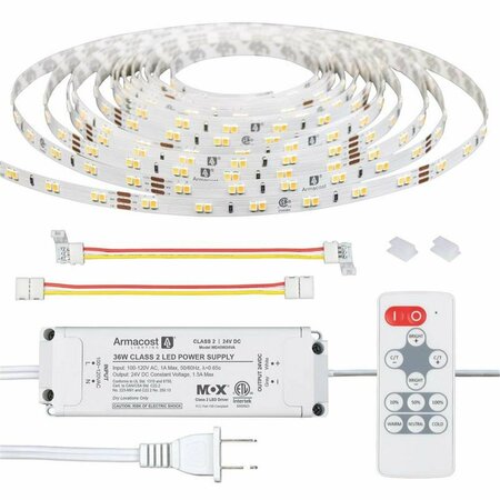 GLOWFLOW 16 ft. RibbonFlex Home Plug-In LED Strip Tape Light Kit White GL3310216